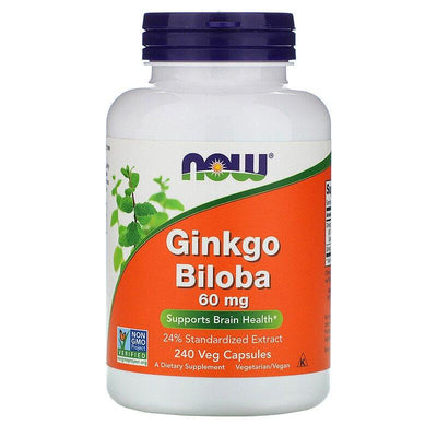 NOW Foods Ginkgo Biloba, 60mg - 240 vcaps