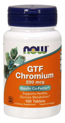 NOW Foods GTF Chromium, 200mcg - 100 tablets