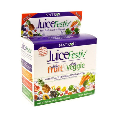 Natrol JuiceFestiv, Daily Fruits & Veggie - 60 + 60 caps