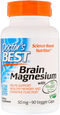 Doctor's Best Brain Magnesium with Magtein, 50mg - 90 vcaps