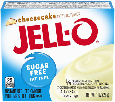 Jell-O Instant Pudding & Pie Filling Sugar Free, Cheesecake - 28g