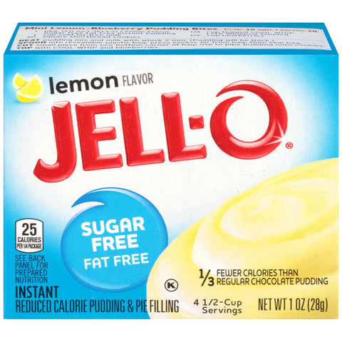 Jell-O Instant Pudding & Pie Filling Sugar Free, Lemon - 28g