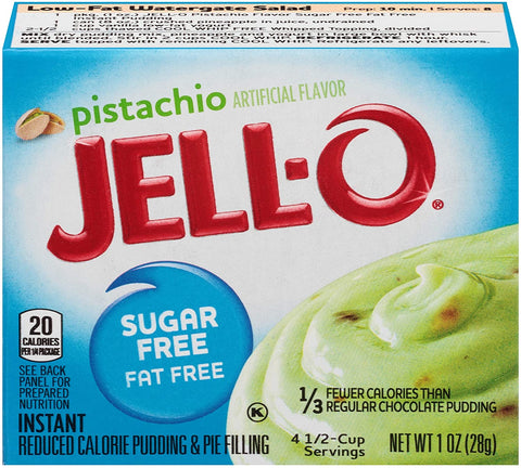 Jell-O Instant Pudding & Pie Filling Sugar Free, Pistachio - 28g