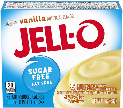 Jell-O Instant Pudding & Pie Filling Sugar Free, Vanilla - 28g
