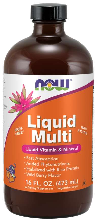 NOW Foods Liquid Multi, Wild Berry (Iron Free) - 473 ml.