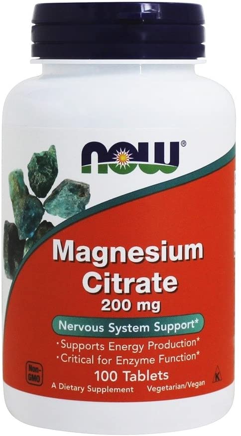 NOW Foods Magnesium Citrate, 200mg - 100 tablets