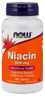 NOW Foods Niacin, 500mg - 100 tablets