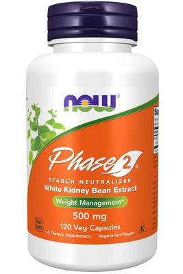 NOW Foods Phase 2 - White Kidney Bean Extract, 500mg - 120 vcaps