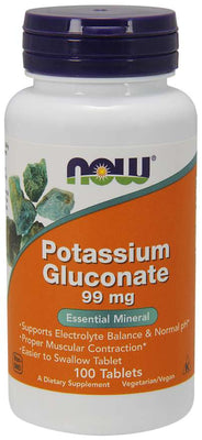NOW Foods Potassium Gluconate, 99mg - 100 tablets