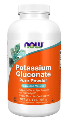 NOW Foods Potassium Gluconate, Pure Powder - 454g