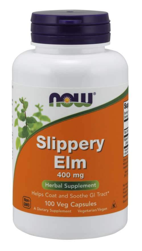 NOW Foods Slippery Elm, 400mg - 100 vcaps