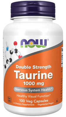 NOW Foods Taurine, 1000mg Double Strength - 100 vcaps