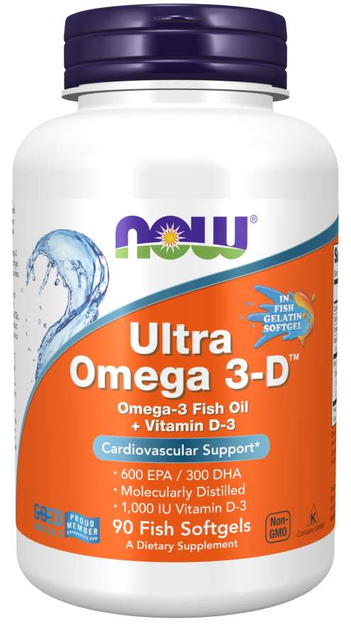 NOW Foods Ultra Omega 3-D with Vitamin D-3 - 90 softgels