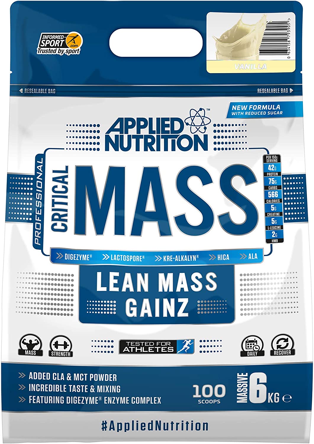 Applied Nutrition Critical Mass - Professional, Vanilla - 6000g