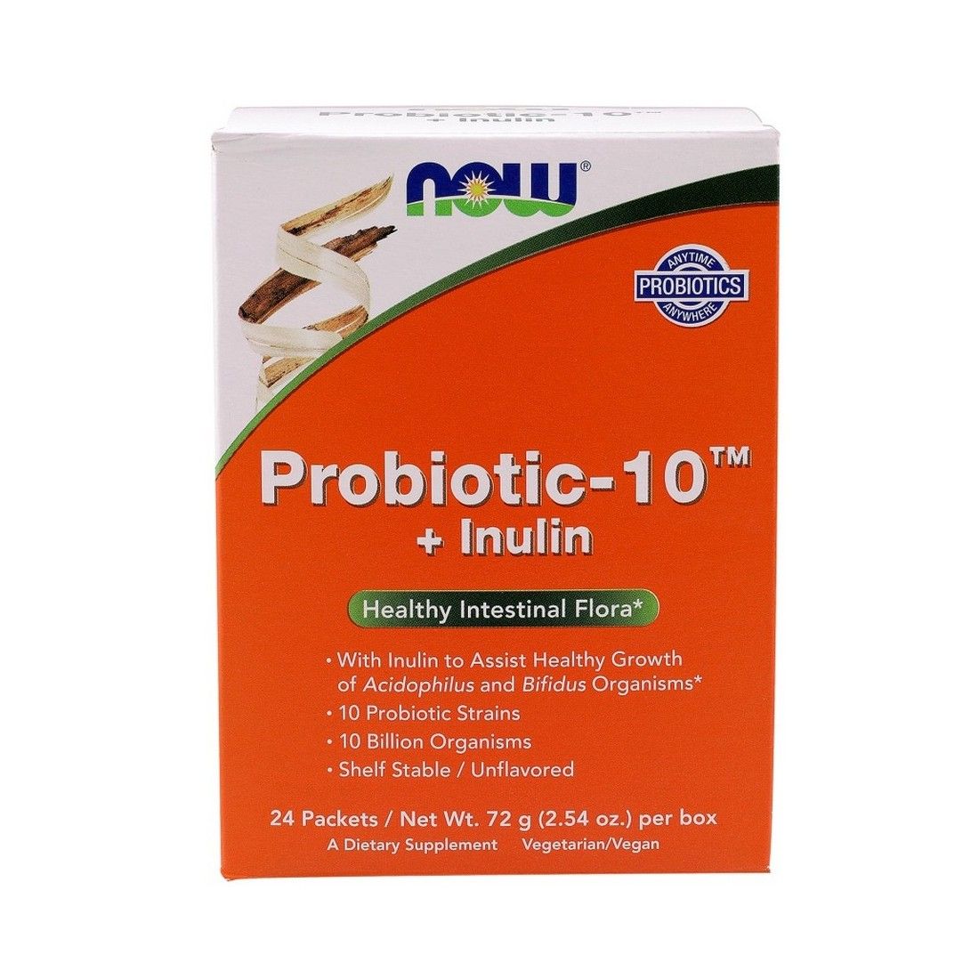 NOW Foods Probiotic-10 + Inulin - 24 packets