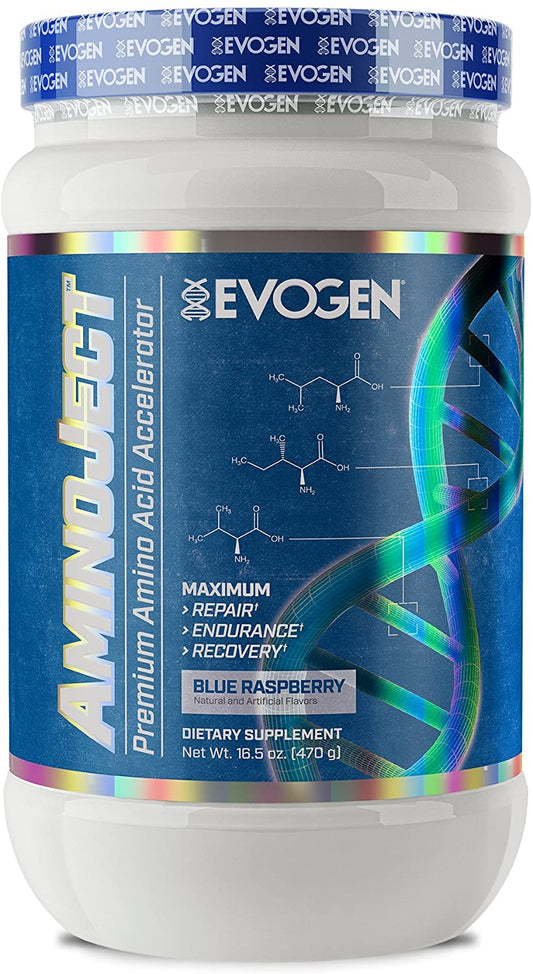 Evogen AminoJect, Blue Raspberry - 470g