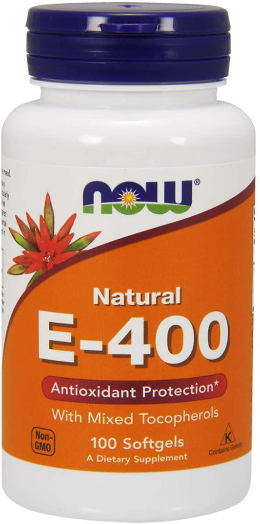 NOW Foods Vitamin E-400 - Natural (Mixed Tocopherols) - 100 softgels