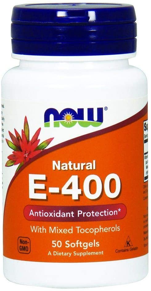 NOW Foods Vitamin E-400 - Natural (Mixed Tocopherols) - 50 softgels
