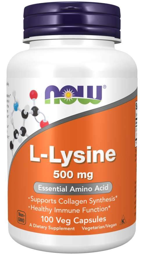 NOW Foods L-Lysine, 500mg - 100 vcaps