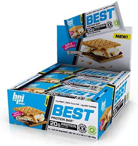 BPI Sports Best Protein Bar, S' mores - 12 bars