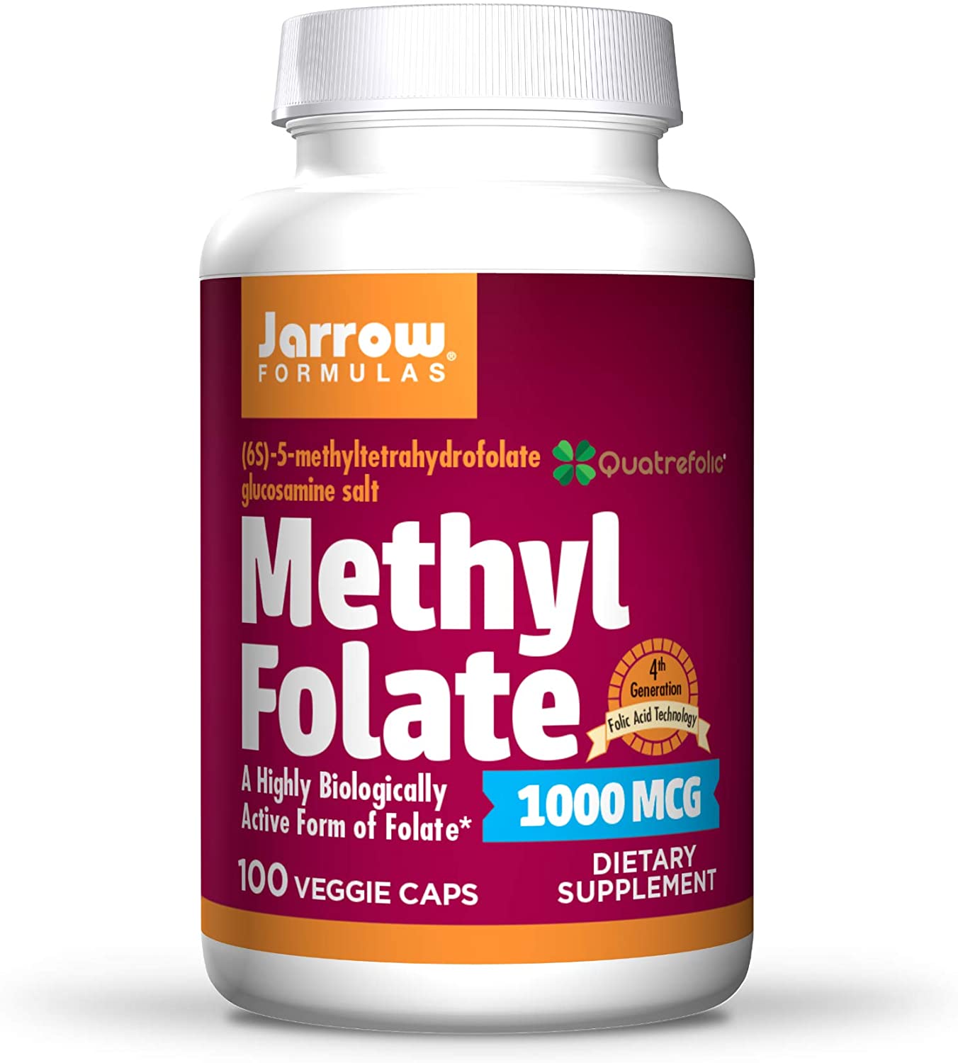 Jarrow Formulas Methyl Folate, 1000mcg - 100 caps
