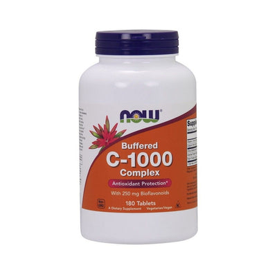 NOW Foods Vitamin C-1000 Complex - Buffered with 250mg Bioflavonoids - 180 tabs