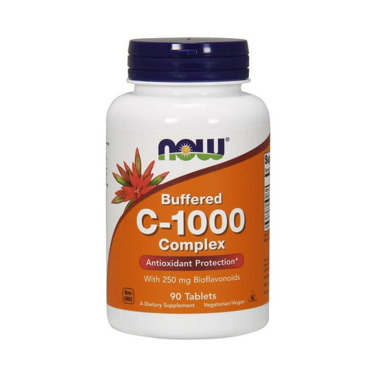 NOW Foods Vitamin C-1000 Complex - Buffered with 250mg Bioflavonoids - 90 tabs