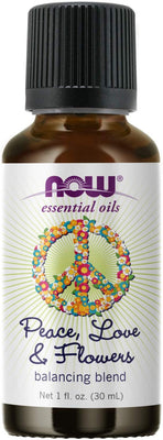NOW Foods Essential Oil, Peace Love & Flowers Oil Blend - 30 ml.