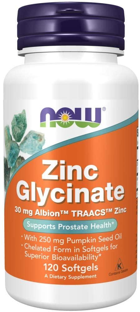 NOW Foods Zinc Glycinate - 120 softgels