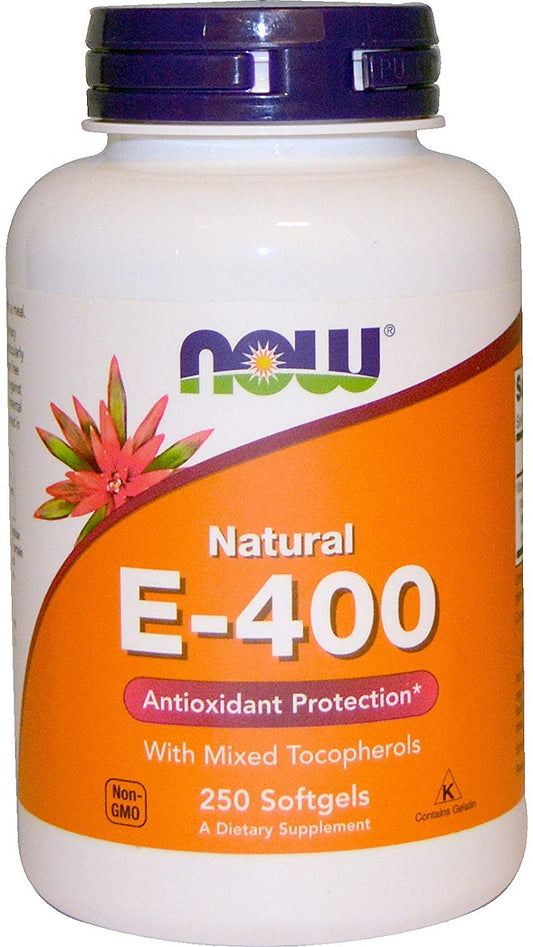 NOW Foods Vitamin E-400 - Natural (Mixed Tocopherols) - 250 softgels