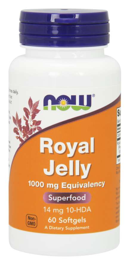 NOW Foods Royal Jelly, 1000mg Equivalency - 60 softgels