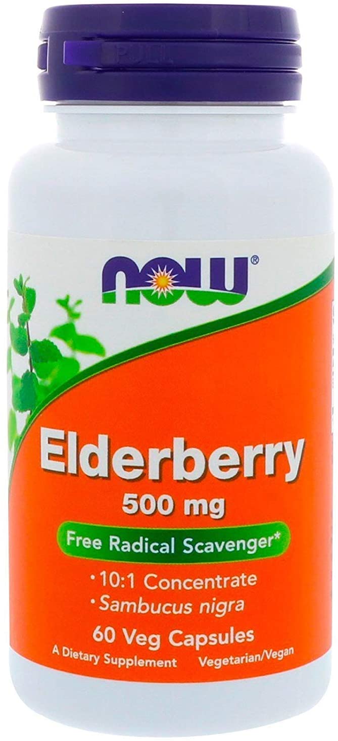 NOW Foods Elderberry, 500mg - 60 vcaps