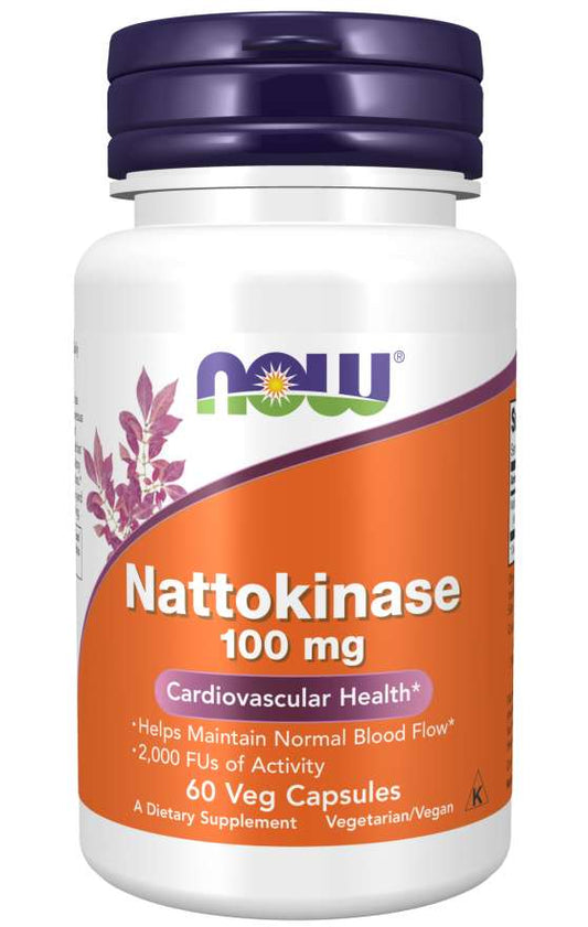 NOW Foods Nattokinase, 100mg - 60 vcaps