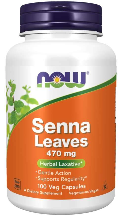 NOW Foods Senna Leaves, 470mg - 100 vcaps