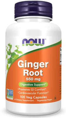 NOW Foods Ginger Root, 550mg - 100 vcaps