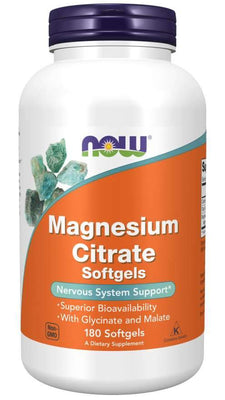 NOW Foods Magnesium Citrate Softgels - 180 softgels