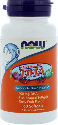 NOW Foods DHA Kid's Chewable, 100mg - 60 softgels