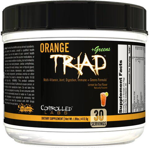 Controlled Labs Orange Triad + Greens, Lemon Ice Tea - 418g