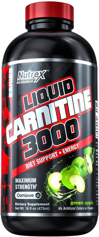Nutrex Liquid Carnitine 3000, Green Apple - 480 ml.