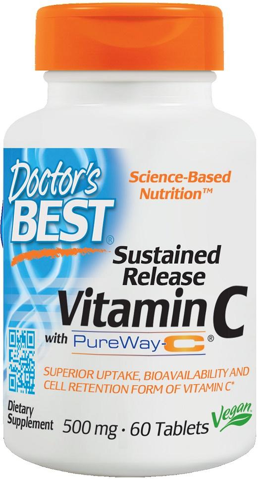 Doctor's Best Sustained Release Vitamin C with PureWay-C, 500mg - 60 tabs