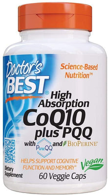 Doctor's Best High Absorption CoQ10 plus PQQ - 60 vcaps