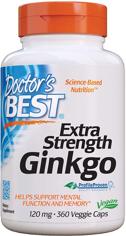 Doctor's Best Extra Strength Ginkgo, 120mg - 360 vcaps