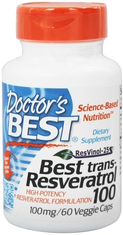 Doctor's Best Trans-Resveratrol with ResVinol-25, 100mg - 60 vcaps