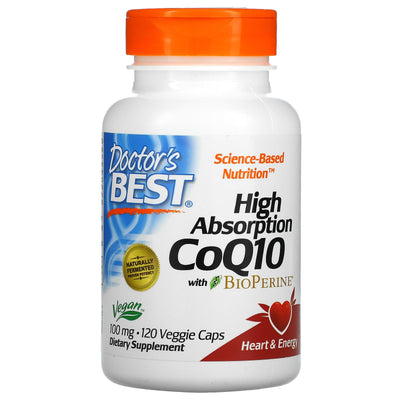 Doctor's Best High Absorption CoQ10 with BioPerine, 100mg - 120 vcaps