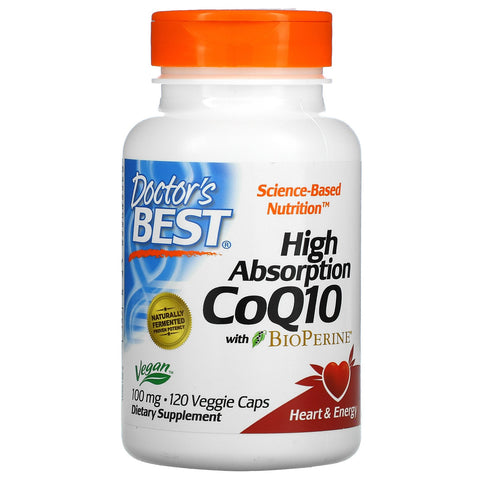 Doctor's Best High Absorption CoQ10 with BioPerine, 100mg - 120 vcaps