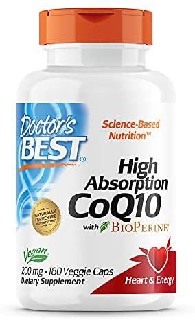 Doctor's Best High Absorption CoQ10 with BioPerine, 200mg - 180 vcaps