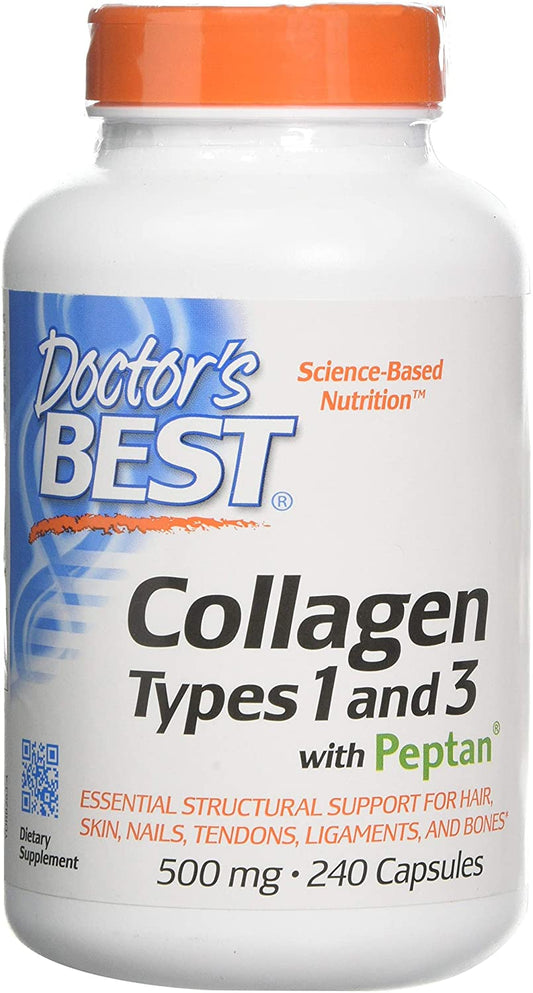 Doctor's Best Collagen Types 1 and 3 with Vitamin C, 500mg - 240 caps
