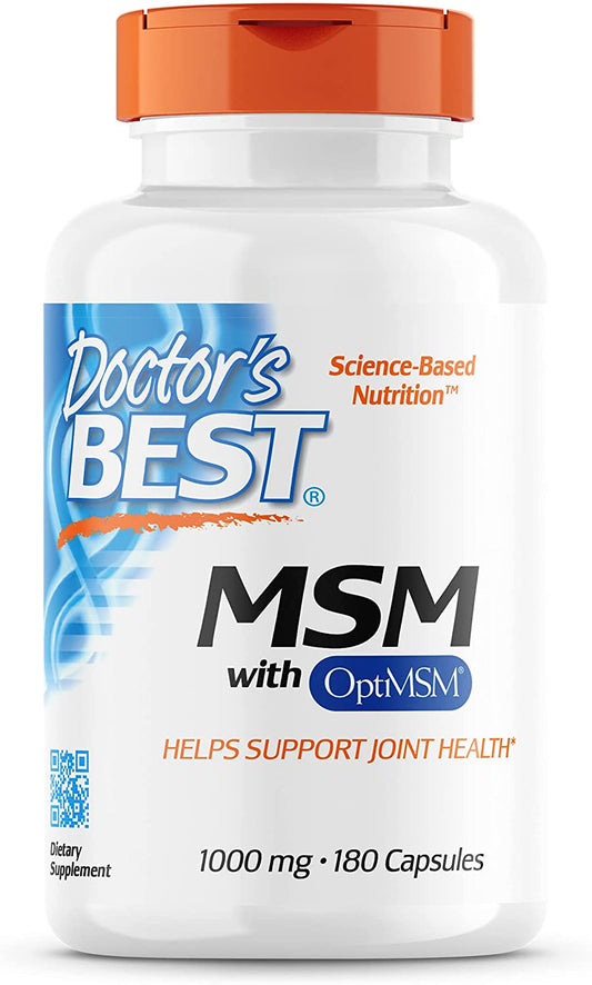Doctor's Best MSM with OptiMSM, 1000mg - 180 caps