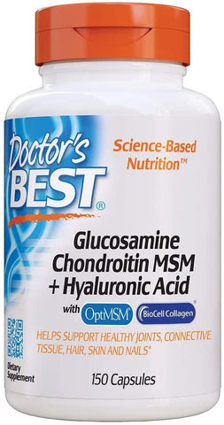 Doctor's Best Glucosamine Chondroitin MSM + Hyaluronic Acid - 150 caps
