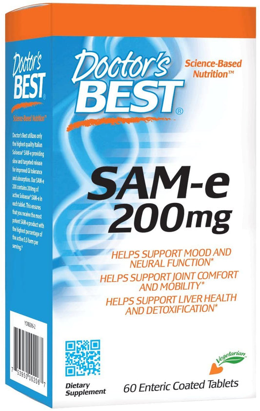 Doctor's Best SAM-e, 200mg - 60 tablets